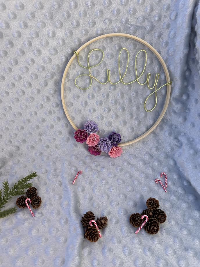 Suspension Murale - Fil de fer & Bois